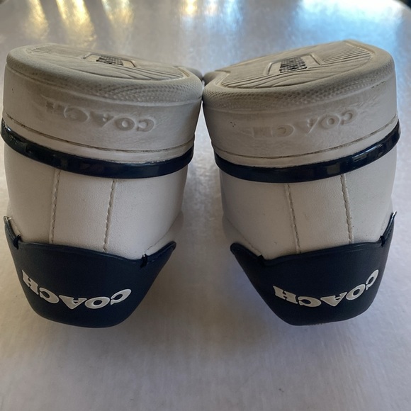 COACH Women’s Lowline Low Top Optic White Midnight Navy Leather Sneakers 8.5B - Picture 6 of 10